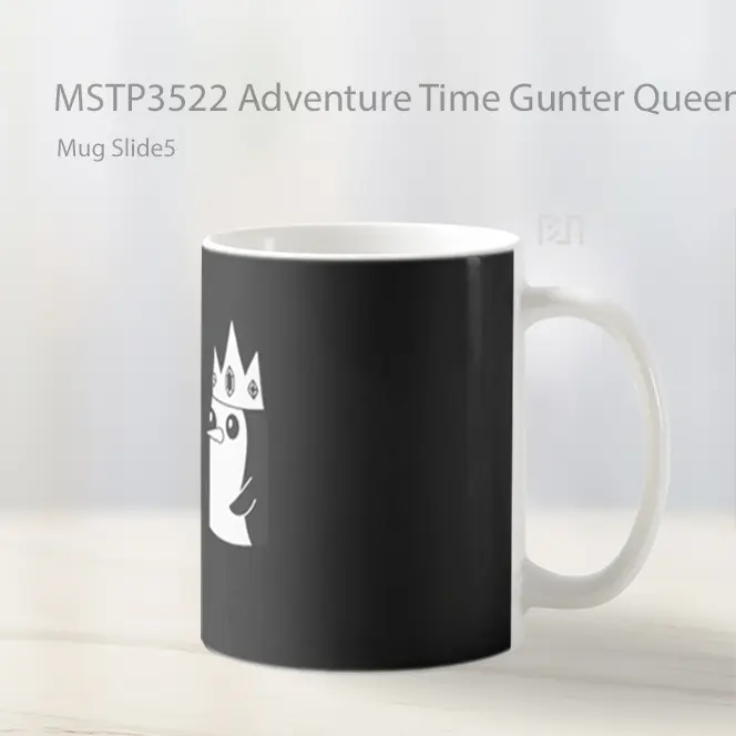 Adventure Time Gunter Queen King Black Mug Gelas Keramik MSTP3522 - All-side / Desain