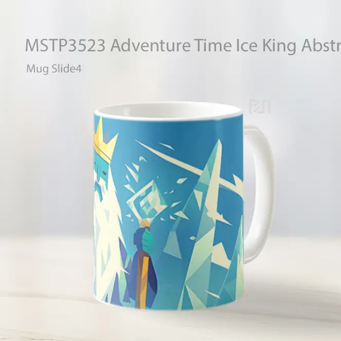 Adventure Time Ice King Abstract Mug Gelas Keramik MSTP3523