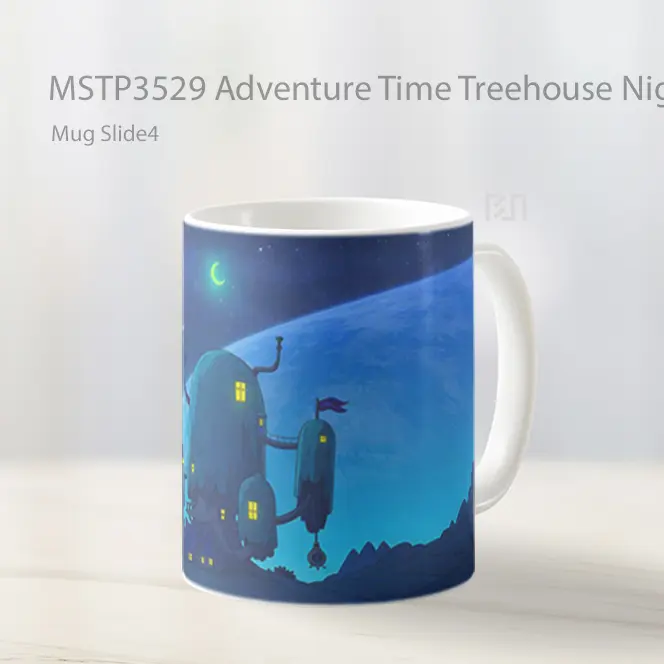 Adventure Time Treehouse Night Mug Gelas Keramik MSTP3529