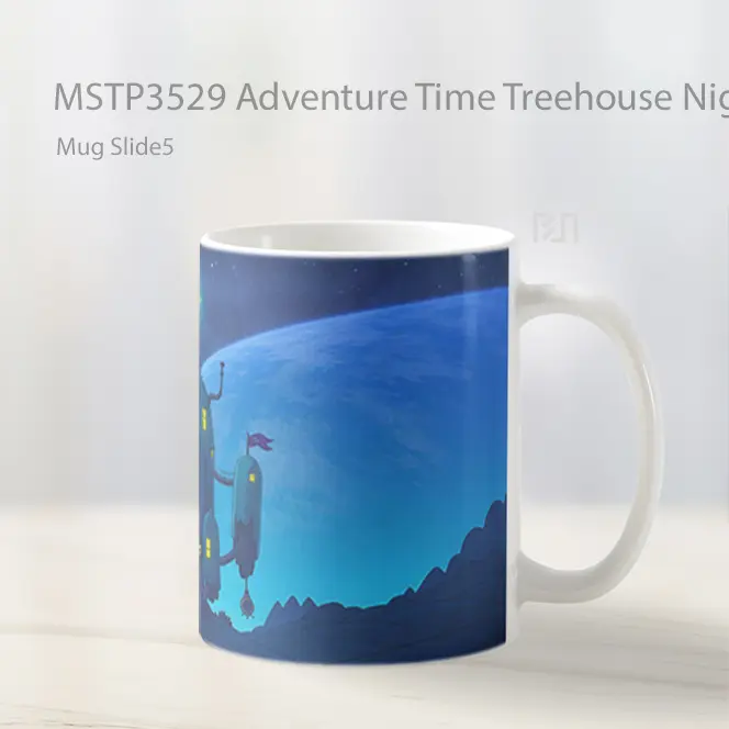 Adventure Time Treehouse Night Mug Gelas Keramik MSTP3529 - All-side / Desain