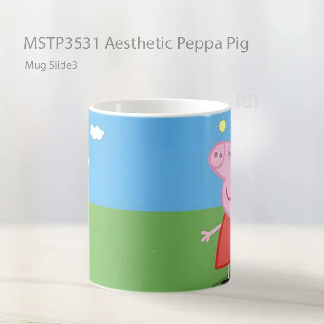 Aesthetic Peppa Pig Mug Gelas Keramik MSTP3531 - All-side / Desain