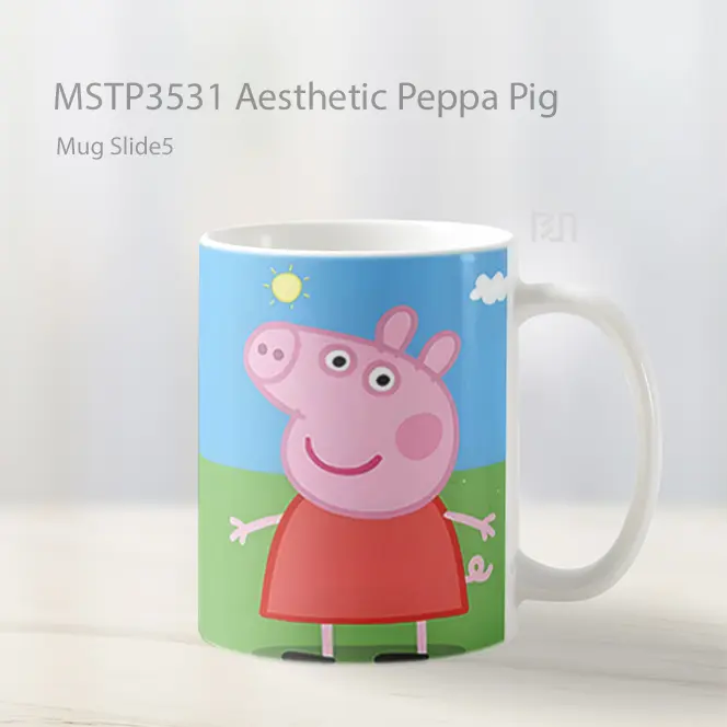 Aesthetic Peppa Pig Mug Gelas Keramik MSTP3531 - All-side / Desain
