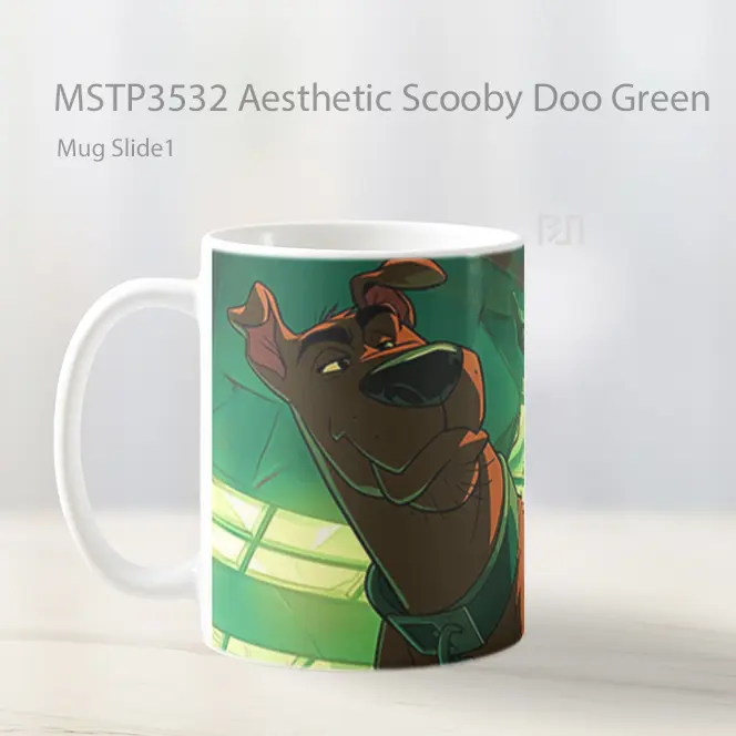 Aesthetic Scooby Doo Green Mug Gelas Keramik MSTP3532 - All-side / Desain