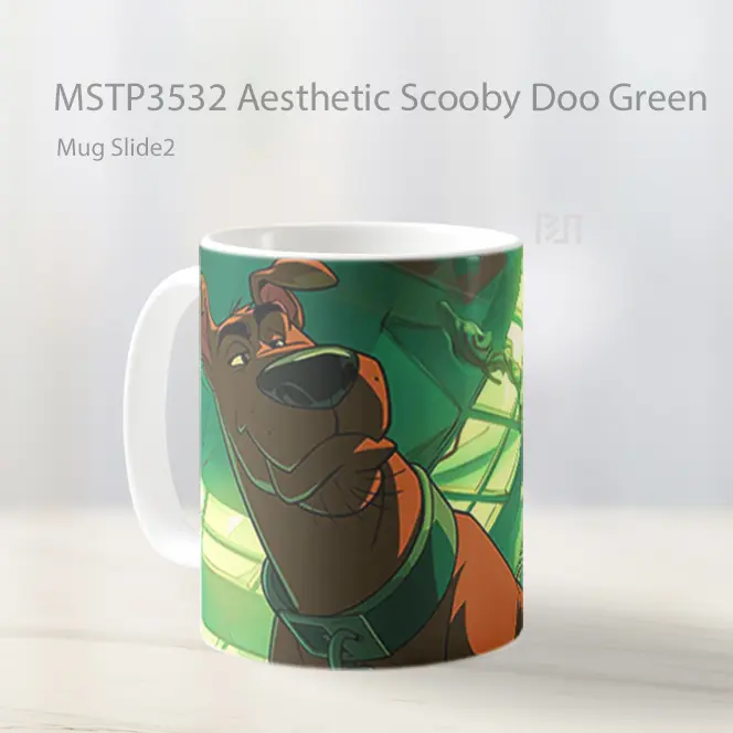 Aesthetic Scooby Doo Green Mug Gelas Keramik MSTP3532 - All-side / Desain