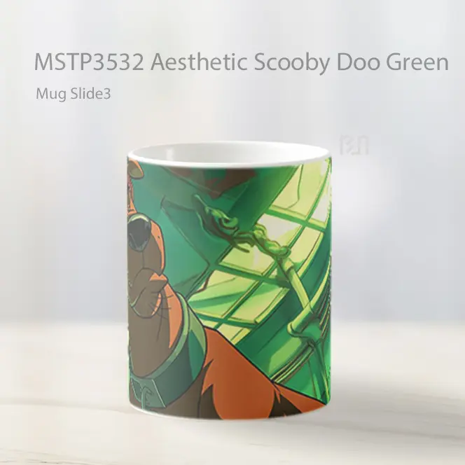 Aesthetic Scooby Doo Green Mug Gelas Keramik MSTP3532 - All-side / Desain
