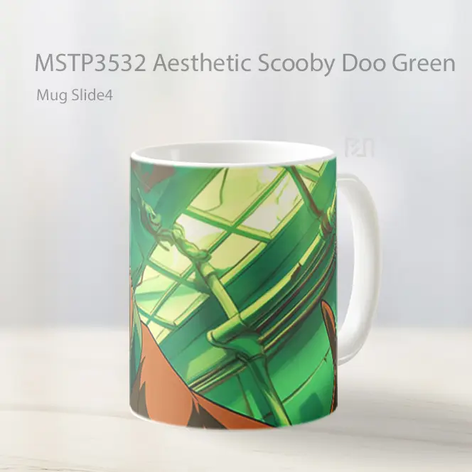 Aesthetic Scooby Doo Green Mug Gelas Keramik MSTP3532