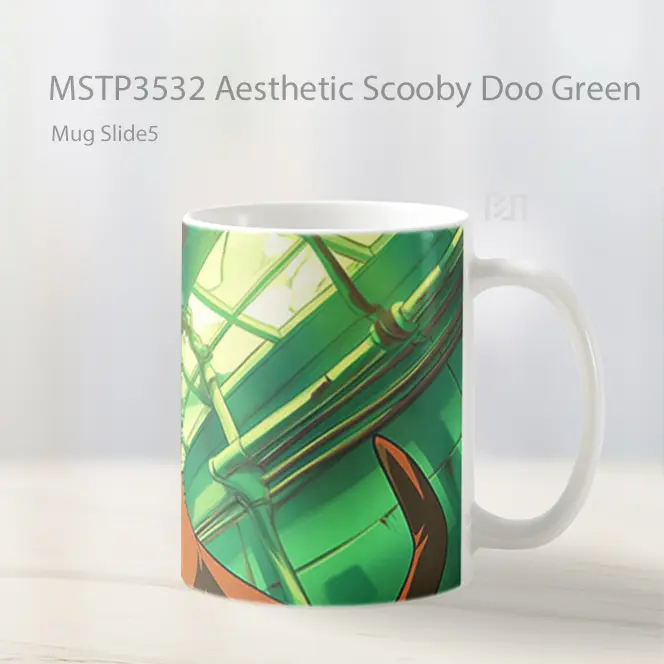 Aesthetic Scooby Doo Green Mug Gelas Keramik MSTP3532 - All-side / Desain