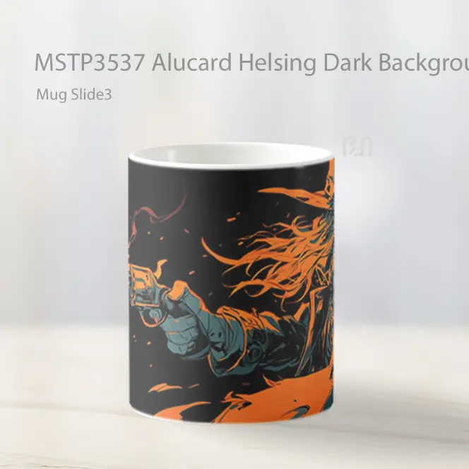 Alucard Helsing Dark Background Mug Gelas Keramik MSTP3537 - All-side / Desain