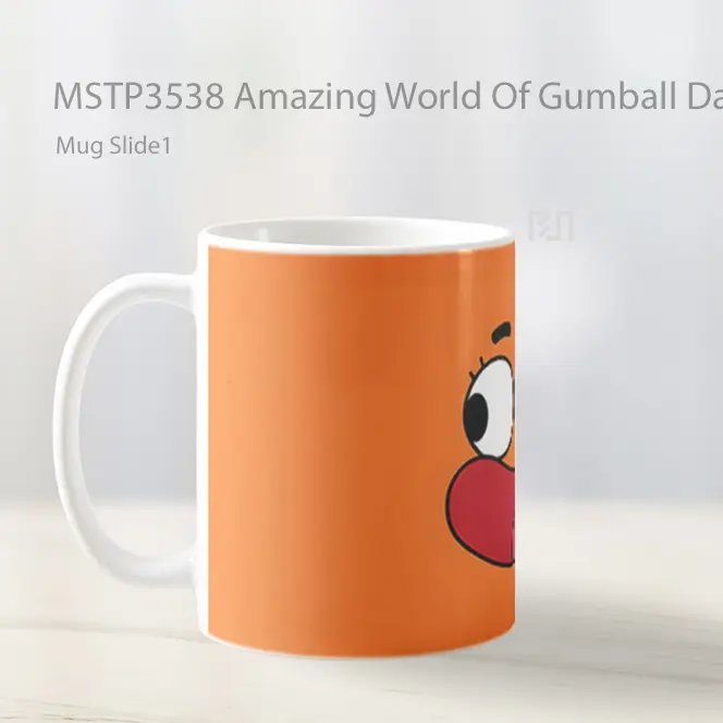 Amazing World Of Gumball Darwin Face Mug Gelas Keramik MSTP3538 - All-side / Desain