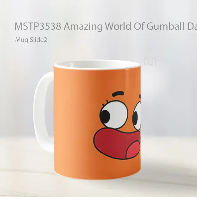 Amazing World Of Gumball Darwin Face Mug Gelas Keramik MSTP3538 - All-side / Desain
