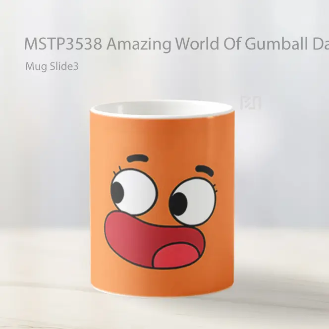 Amazing World Of Gumball Darwin Face Mug Gelas Keramik MSTP3538 - All-side / Desain