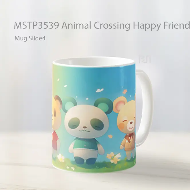 Animal Crossing Happy Friends Mug Gelas Keramik MSTP3539