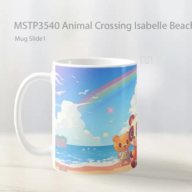Animal Crossing Isabelle Beach Day Mug Gelas Keramik MSTP3540 - All-side / Desain