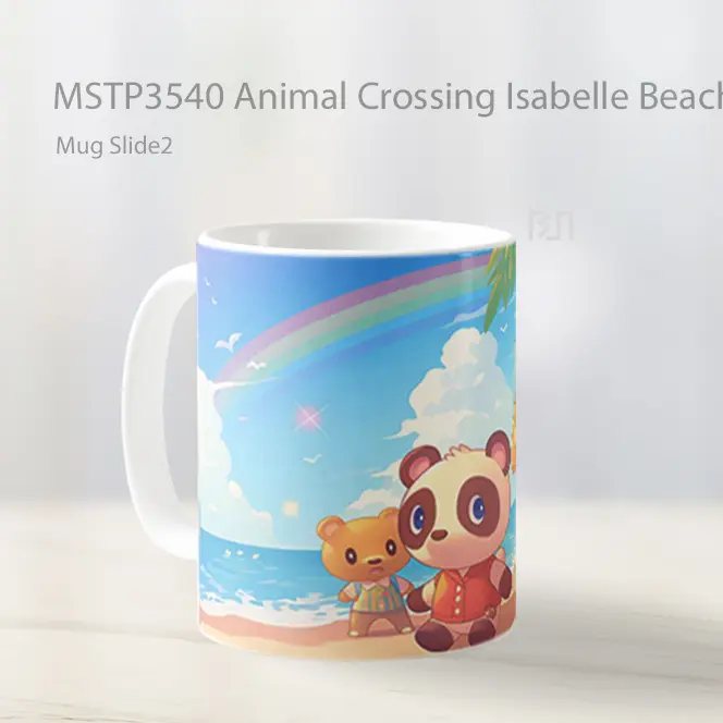 Animal Crossing Isabelle Beach Day Mug Gelas Keramik MSTP3540 - All-side / Desain