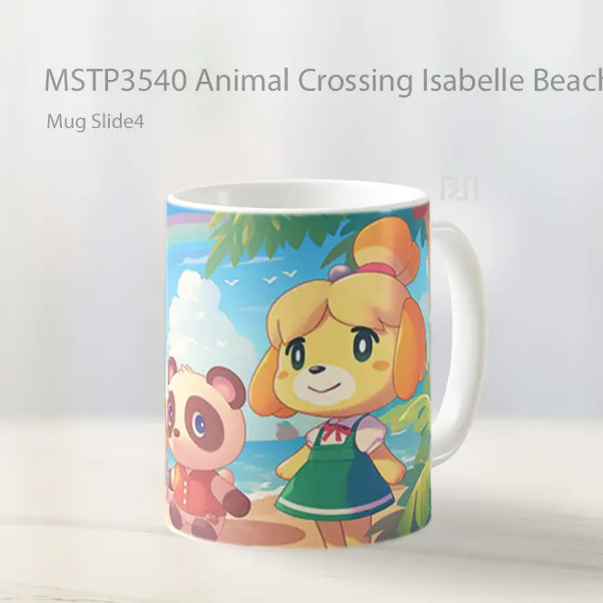 Animal Crossing Isabelle Beach Day Mug Gelas Keramik MSTP3540