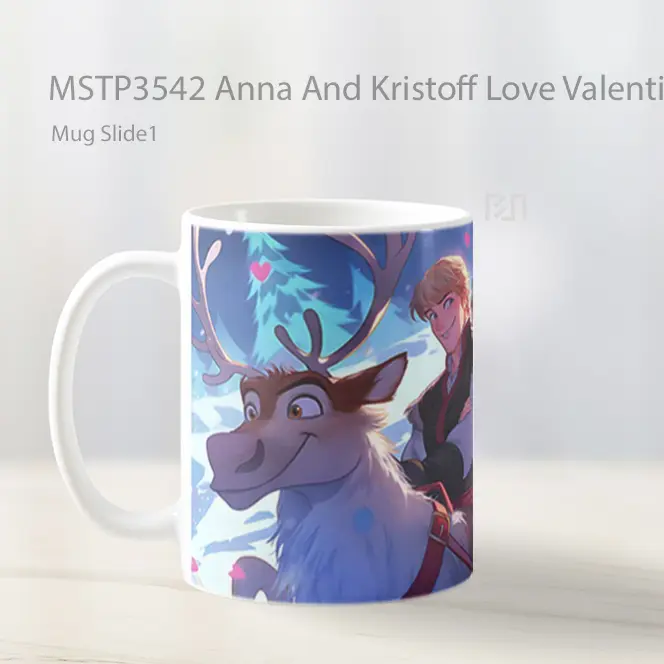 Anna And Kristoff Love Valentines Mug Gelas Keramik MSTP3542 - All-side / Desain