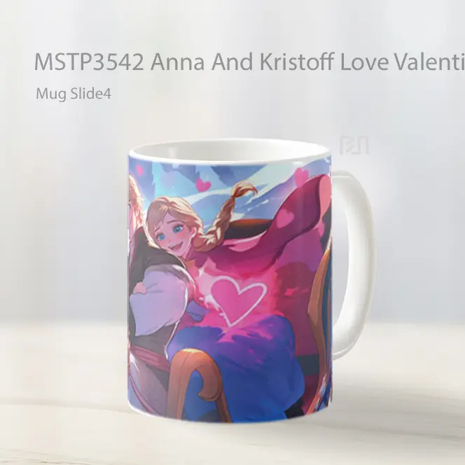 Anna And Kristoff Love Valentines Mug Gelas Keramik MSTP3542