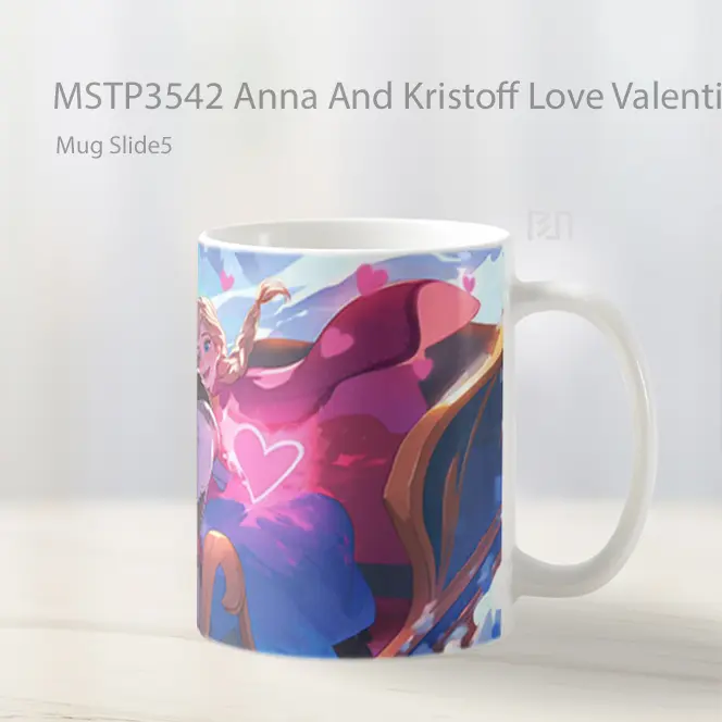Anna And Kristoff Love Valentines Mug Gelas Keramik MSTP3542 - All-side / Desain
