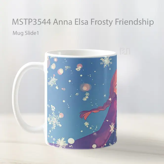 Anna Elsa Frosty Friendship Mug Gelas Keramik MSTP3544 - All-side / Desain