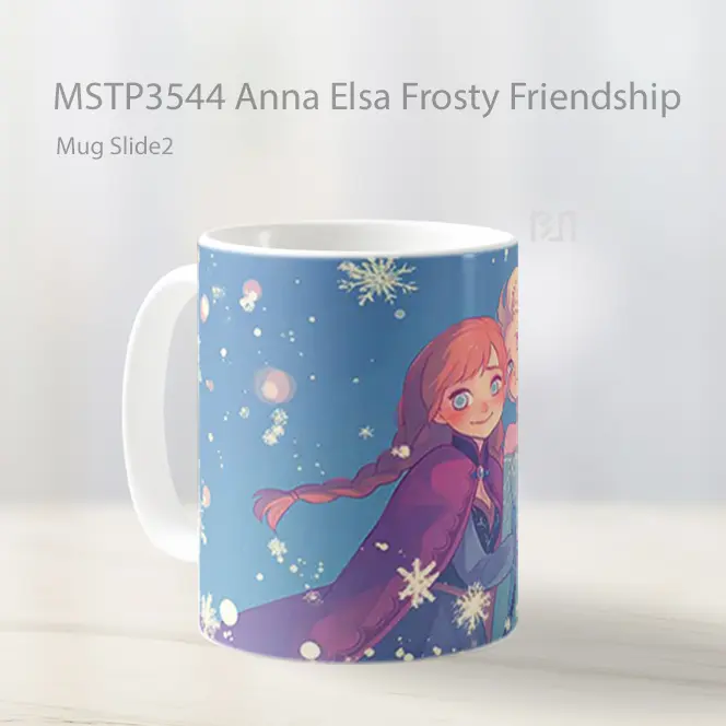 Anna Elsa Frosty Friendship Mug Gelas Keramik MSTP3544 - All-side / Desain