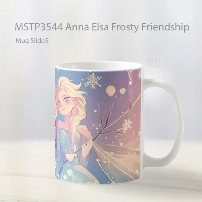 Anna Elsa Frosty Friendship Mug Gelas Keramik MSTP3544 - All-side / Desain