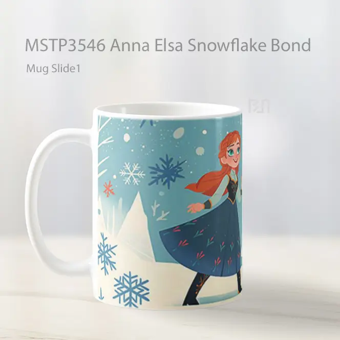 Anna Elsa Snowflake Bond Mug Gelas Keramik MSTP3546 - All-side / Desain