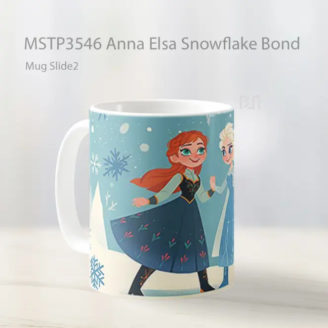 Anna Elsa Snowflake Bond Mug Gelas Keramik MSTP3546 - All-side / Desain