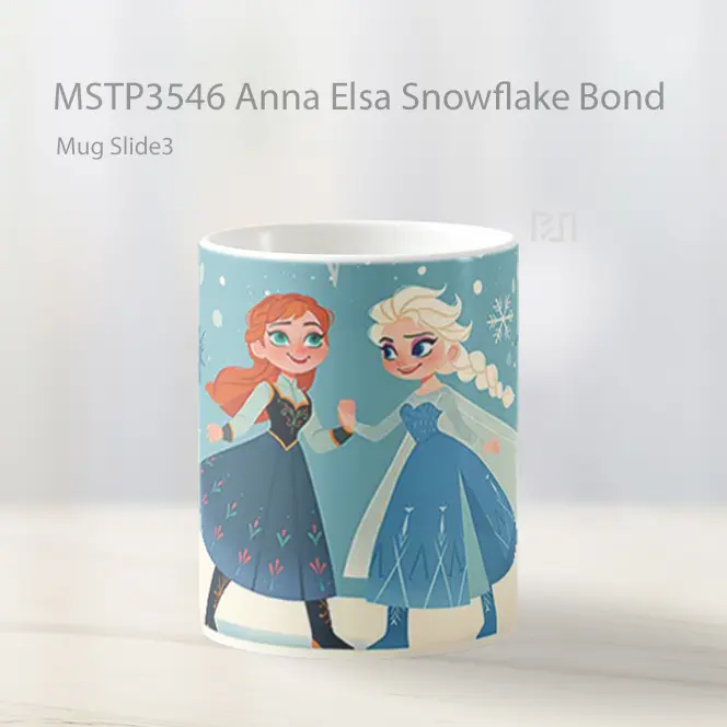 Anna Elsa Snowflake Bond Mug Gelas Keramik MSTP3546 - All-side / Desain