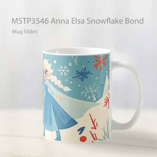Anna Elsa Snowflake Bond Mug Gelas Keramik MSTP3546 - All-side / Desain