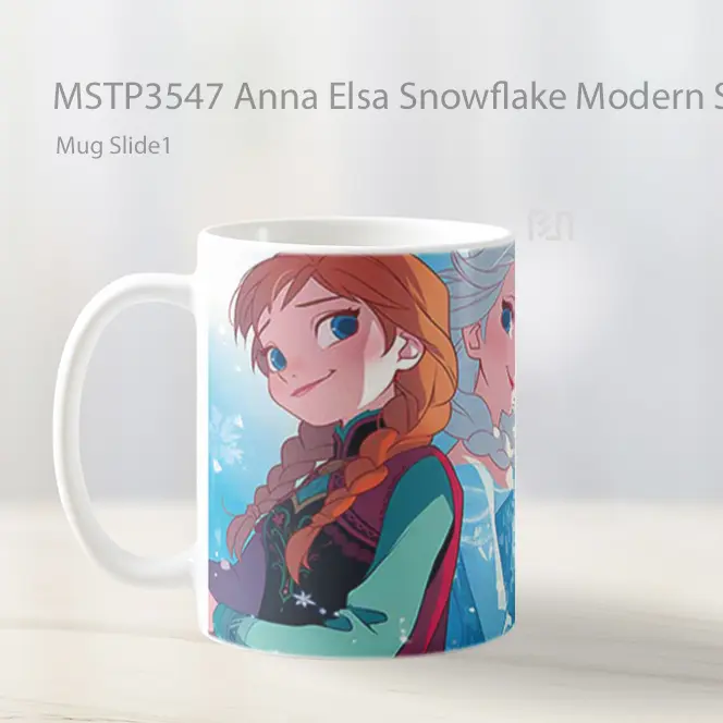 Anna Elsa Snowflake Modern Style Mug Gelas Keramik MSTP3547 - All-side / Desain
