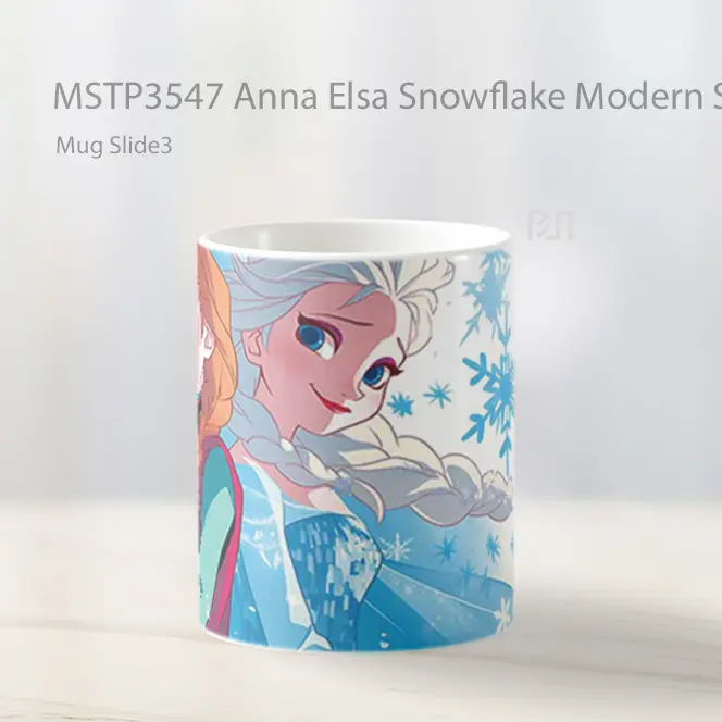 Anna Elsa Snowflake Modern Style Mug Gelas Keramik MSTP3547 - All-side / Desain