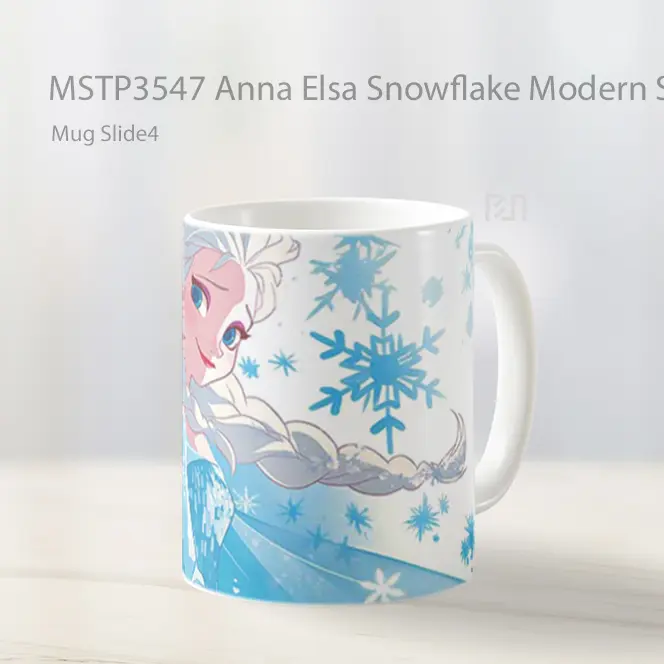 Anna Elsa Snowflake Modern Style Mug Gelas Keramik MSTP3547