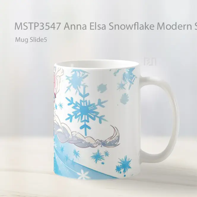 Anna Elsa Snowflake Modern Style Mug Gelas Keramik MSTP3547 - All-side / Desain