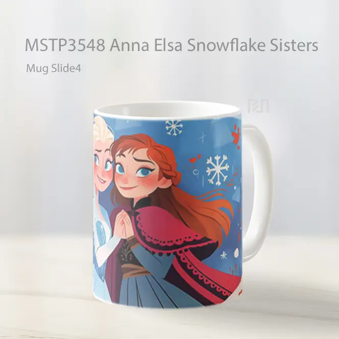 Anna Elsa Snowflake Sisters Mug Gelas Keramik MSTP3548