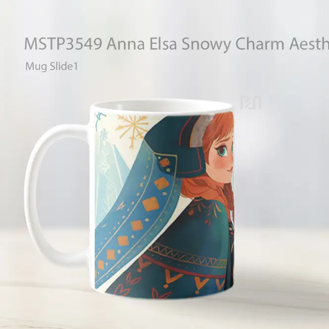 Anna Elsa Snowy Charm Aesthetic Mug Gelas Keramik MSTP3549 - All-side / Desain