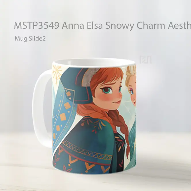 Anna Elsa Snowy Charm Aesthetic Mug Gelas Keramik MSTP3549 - All-side / Desain