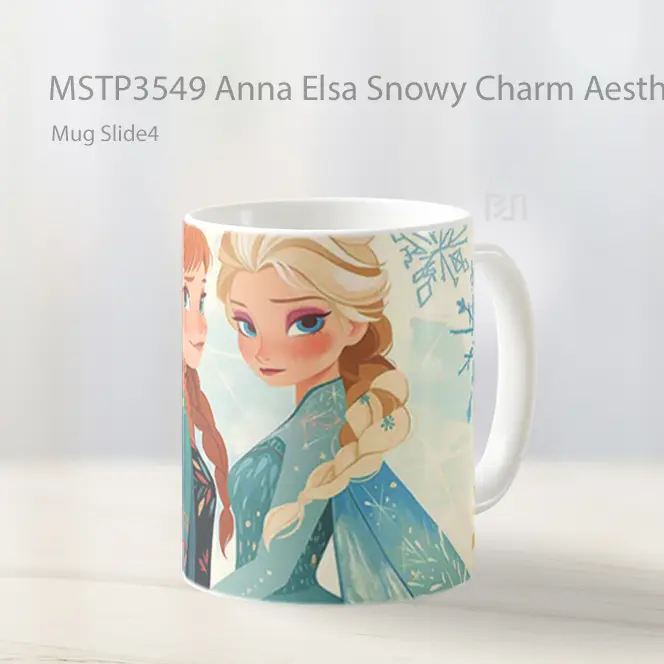 Anna Elsa Snowy Charm Aesthetic Mug Gelas Keramik MSTP3549