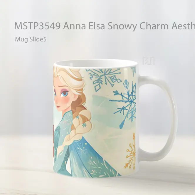 Anna Elsa Snowy Charm Aesthetic Mug Gelas Keramik MSTP3549 - All-side / Desain