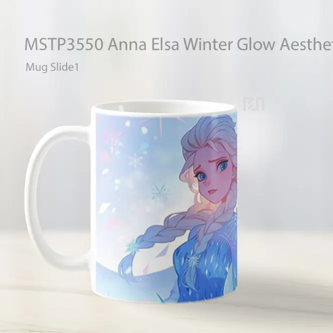 Anna Elsa Winter Glow Aesthetic Mug Gelas Keramik MSTP3550 - All-side / Desain