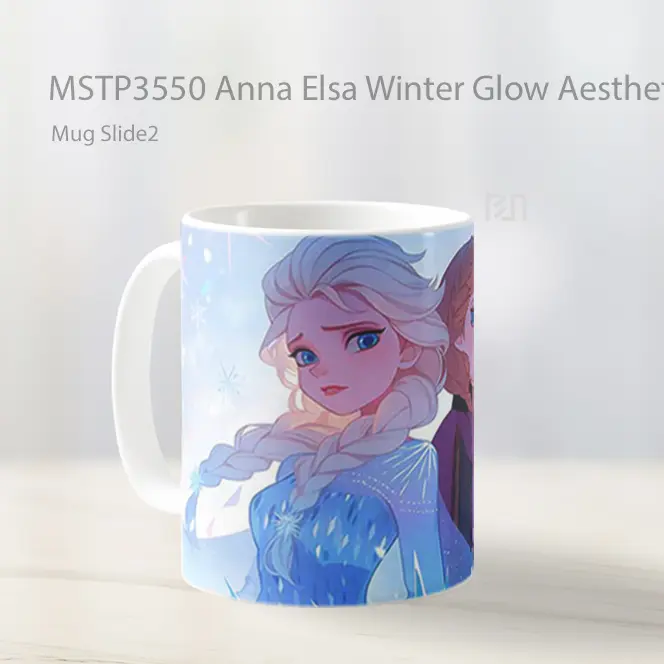 Anna Elsa Winter Glow Aesthetic Mug Gelas Keramik MSTP3550 - All-side / Desain