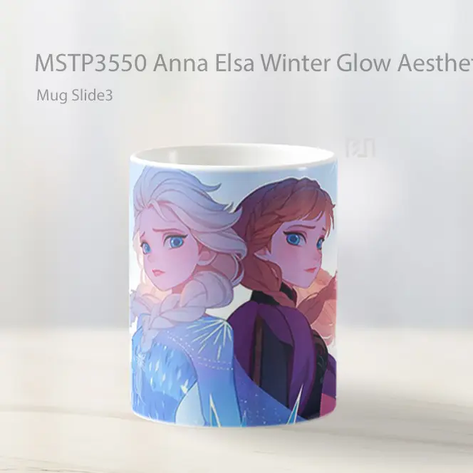 Anna Elsa Winter Glow Aesthetic Mug Gelas Keramik MSTP3550 - All-side / Desain