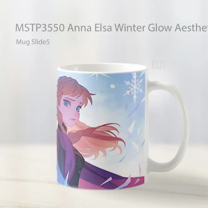 Anna Elsa Winter Glow Aesthetic Mug Gelas Keramik MSTP3550 - All-side / Desain