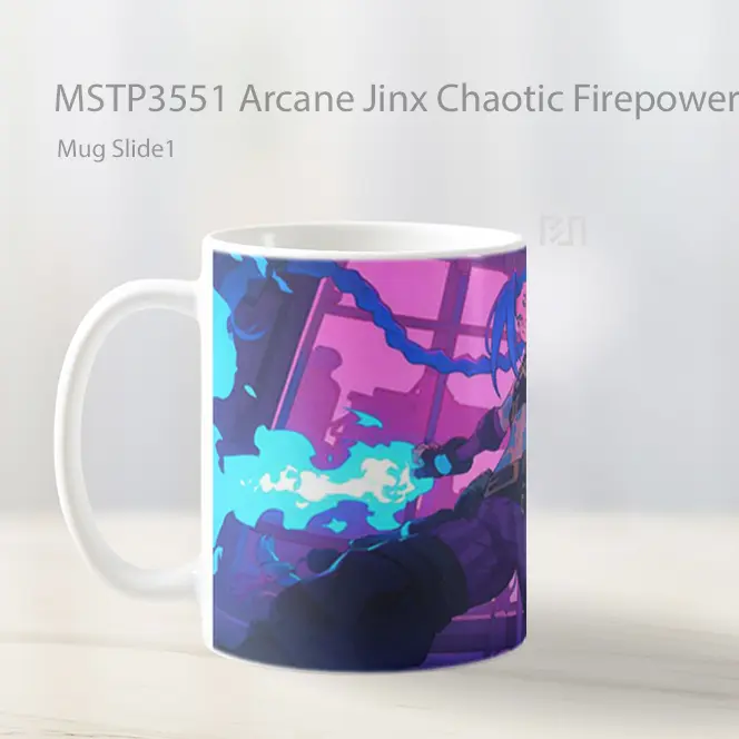 Arcane Jinx Chaotic Firepower Mug Gelas Keramik MSTP3551 - All-side / Desain