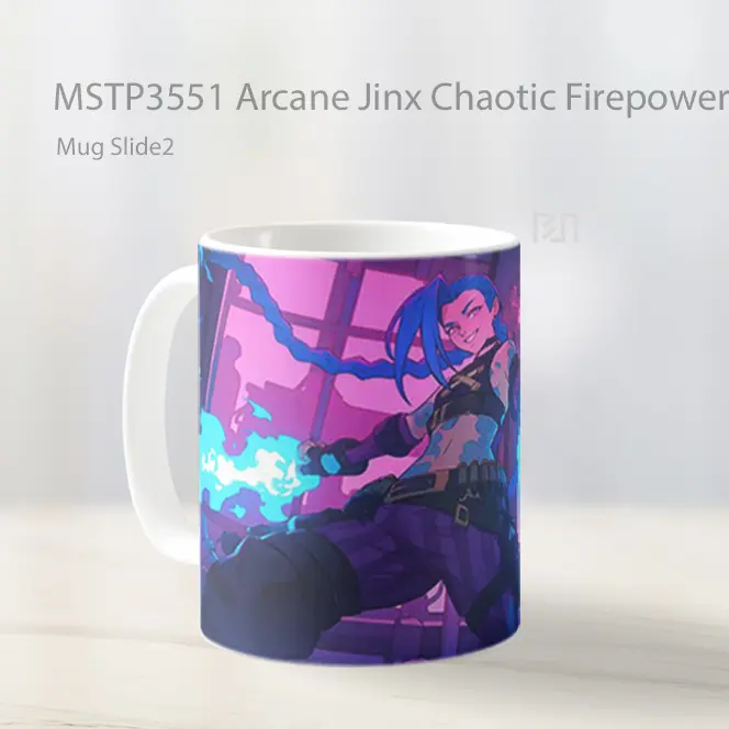 Arcane Jinx Chaotic Firepower Mug Gelas Keramik MSTP3551 - All-side / Desain
