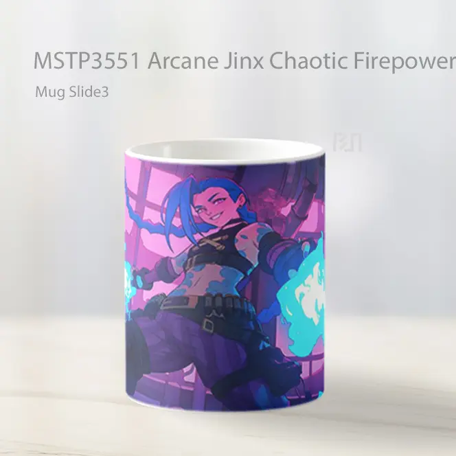 Arcane Jinx Chaotic Firepower Mug Gelas Keramik MSTP3551 - All-side / Desain