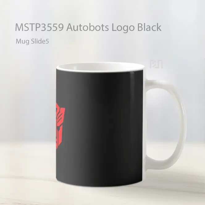Autobots Logo Black Mug Gelas Keramik MSTP3559 - All-side / Desain