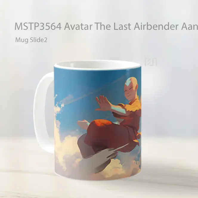 Avatar The Last Airbender Aang Cloud Travel Mug Gelas Keramik MSTP3564 - All-side / Desain