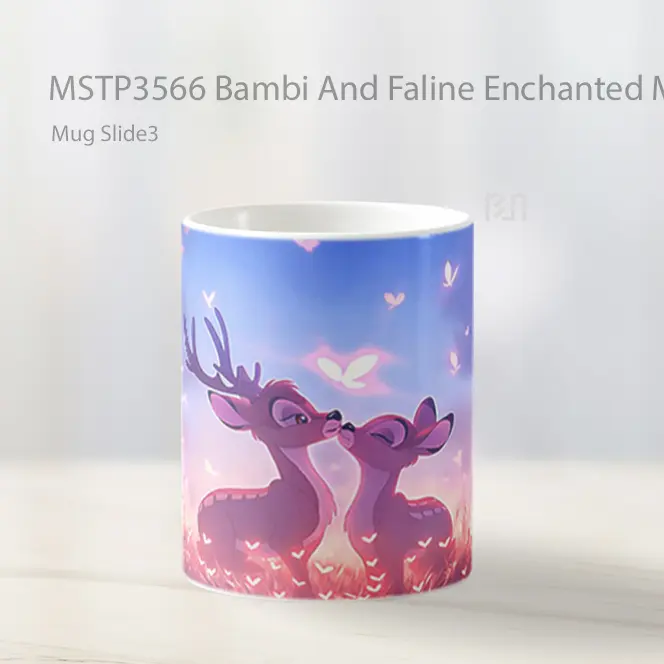 Bambi And Faline Enchanted Meadow Mug Gelas Keramik MSTP3566 - All-side / Desain