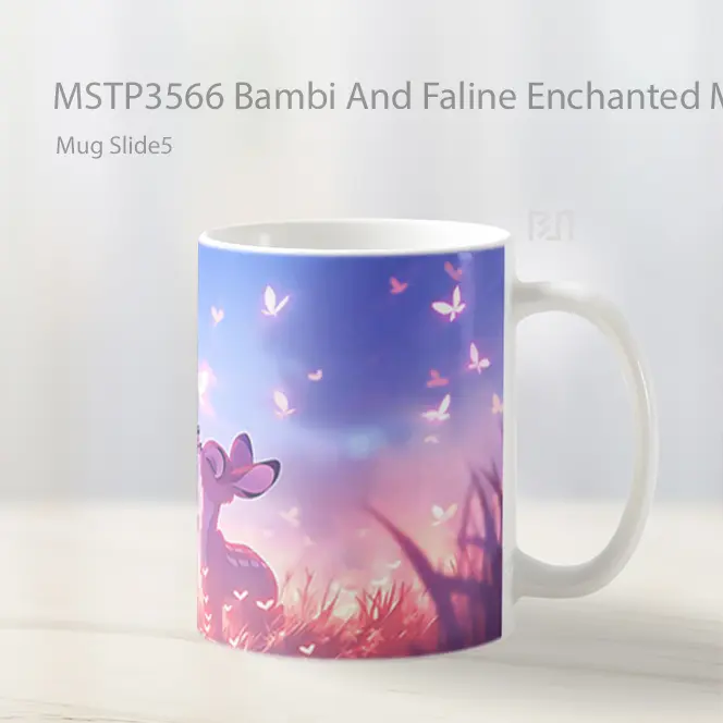 Bambi And Faline Enchanted Meadow Mug Gelas Keramik MSTP3566 - All-side / Desain