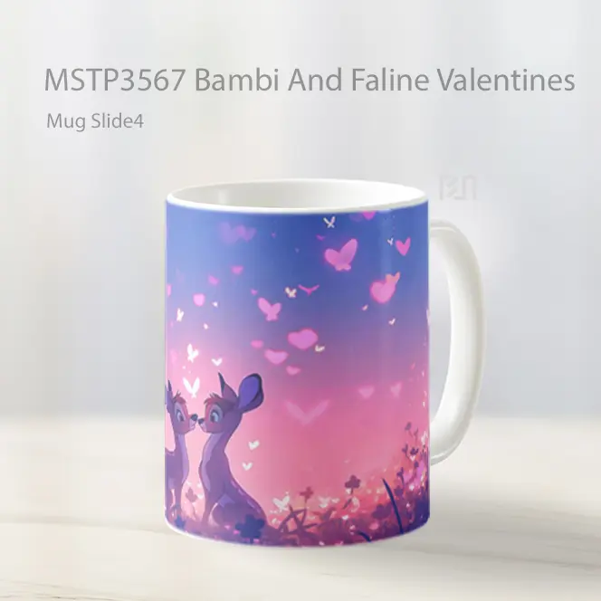 Bambi And Faline Valentines Mug Gelas Keramik MSTP3567